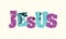 Jesus Concept Stamped Word Art Illustration