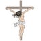 Jesus on the cross. Crucifixion of Jesus on the cross