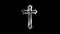 Jesus Cross Religious symbol Animation, Particle Dust Animation of Religious Jesus Cross Icon.