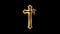 Jesus cross religious symbol particles animation,