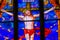 Jesus Crucifixion Stained Glass All Saints Castle Church Schlosskirche Wittenberg Germany