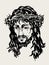 Jesus Face Sketch drawing, art vector design