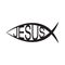 Jesus Fish, Christian Ichthys Fish symbol icon