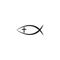 Jesus Fish, Christian Ichthys Fish symbol icon