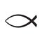 Jesus Fish icon, Christian Ichthys Fish symbol