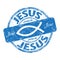 Jesus fish rubber stamp