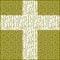 Jesus Light of Life Light of the World Cross in gold and white