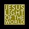 Jesus Light of the World white gold in heavy black frame