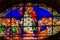 Jesus Mary Disciples Stained Glass Duomo Cathedral Florence Ital