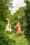 Jesus is praying to Angel and God, statue on Kalvarienberg, Calvary Mountain, Bad Tolz, Bavaria, Germany