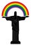 Jesus with rainbow