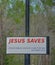 Jesus Saves Sign, He is the Lord and Savior of the World, Georgia