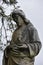 Jesus Statue in the Grass at Oakwood Cemetery in Fort Worth Texas