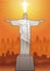 Jesus statue. Vector illustration decorative design