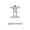 Jesus statue vector line icon, linear concept, outline sign, symbol