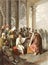 Jesus talks with the wise men in the temple.