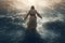 jesus walks on the water generative AI