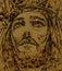 Jesus woodburning art