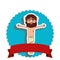 jesuschrist character isolated icon