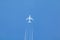 Jet Airplane and Contrail