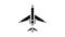 jet airplane glyph icon animation