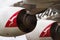 Jet engines of qantas airbus A380