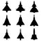 Jet Fighter Airplane Delta Wings Silhouette Icon
