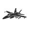 Jet fighter vector illustration. Military aircraft. Carrier-based aircraft