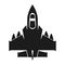 Jet fighter vector illustration. Military aircraft. Carrier-based aircraft. Modern supersonic