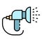 Jet hose irrigation icon color outline vector