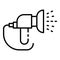 Jet hose irrigation icon, outline style