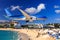 Jet over Maho Beach, St. Maarten