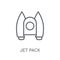 Jet pack linear icon. Modern outline Jet pack logo concept on wh