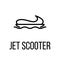 Jet scooter icon or logo in modern line style.