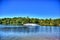 Jet ski on a blue lake