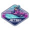 Jet ski Racing extreme sport vector illustration logo design