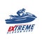 Jet Ski Sports Logo vector, Extreme Jet Ski design vector silhouette