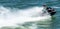 Jet Skier Racing in the Pacific Ocean