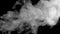 Jet of white smoke on a black background. CO2 pollutant emission the atmosphere in infrared camera