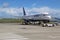 JetBlue Embraer 190 plane on tarmac at Maurice Bishop International Airport in Grenada