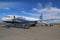 JetBlue Embraer 190 plane on tarmac at Maurice Bishop International Airport in Grenada