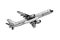 Jetliner or jet airliner drawing on white background