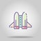 Jetpack icon or logo in  pastel color