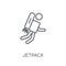 Jetpack linear icon. Modern outline Jetpack logo concept on whit