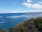 Jetski Races across ocean with waves seen from Diamond Head Look