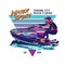 Jetski Racing extreme sport vector illustration design