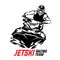 Jetski racing vector illustration logo