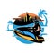 Jetski rider design illustration