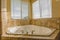 Jetted bathtub in modern home