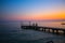 Jetty in Bardolino, dusk